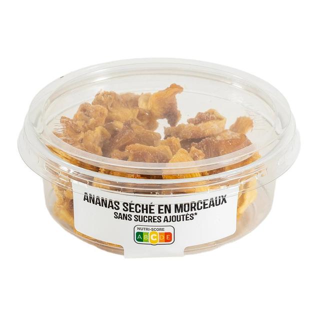 8435177075544 - Auchan - Ananas Séché en Morceaux Sans Sucres Ajoutés