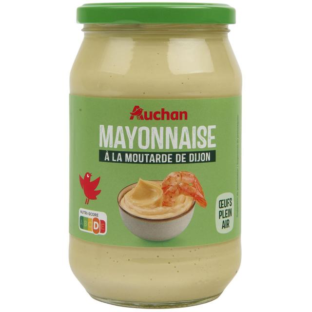 3596710457144 - Auchan - Mayonnaise à la moutarde de Dijon et oeufs plein air en bocal