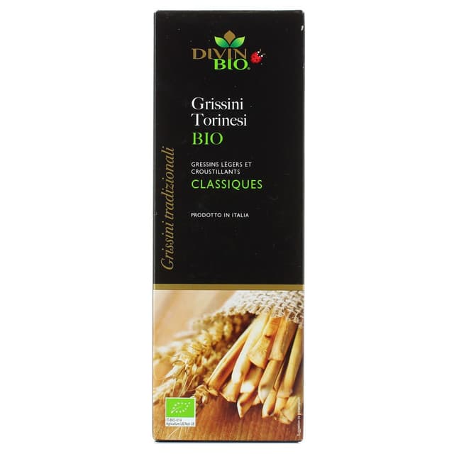 3760273430245 - Divin Bio - Gressins légers et croustillants classiques bio