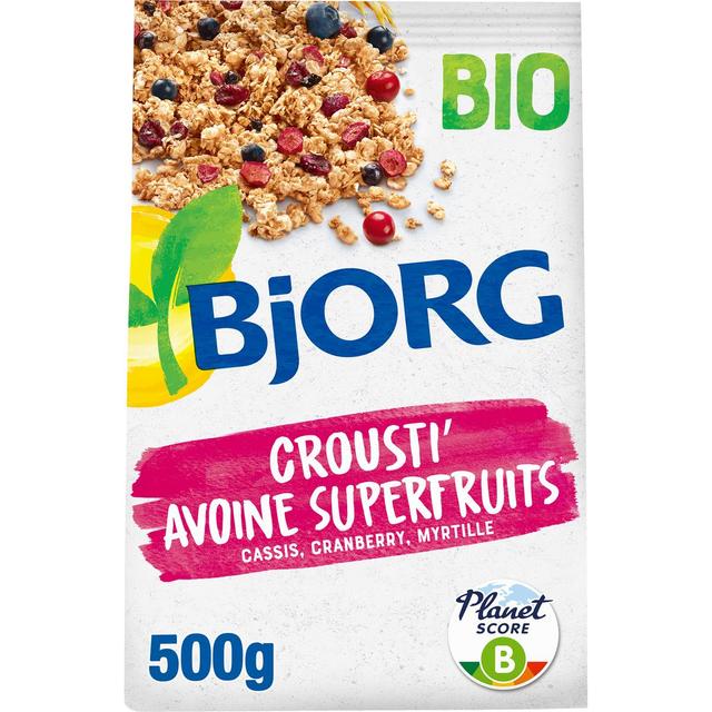 3229820800745 - Bjorg - Crousti Avoine Superfruits Bio - Cassis, Myrtilles, Cranberry