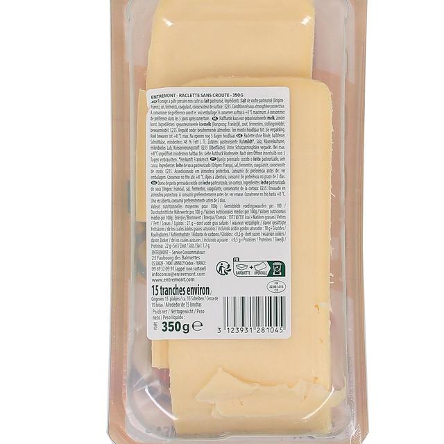 3123931281045 - Entremont - Raclette Nature sans Croute