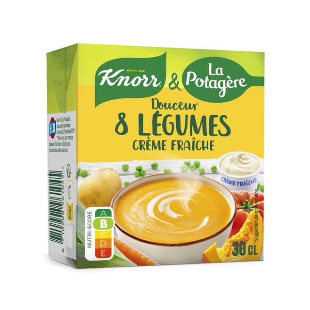 8710908961045 - Knorr & La Potagère - Douceur de 8 légumes à la crème fraîche Soupe liquide en brique individuelle