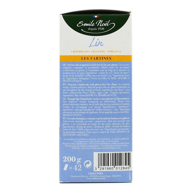 3291960012845 - L'Emile Saveur - Tartines Bio sans Gluten Lin