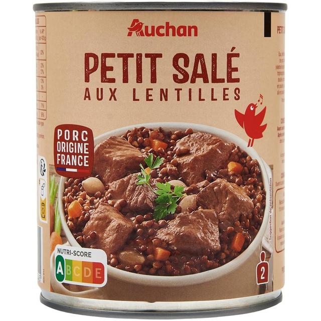 3254560023345 - Auchan - Petit salé aux lentilles