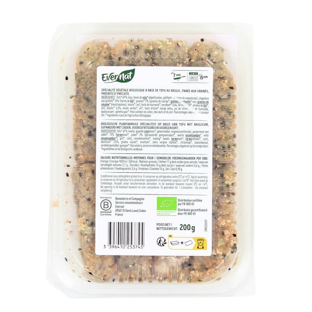 3396410253745 - Evernat - Stick pané au tofu basilic bio