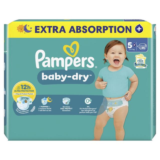 8700216904445 - Pampers Babydry Geant - Couches Bébés Baby-Dry 12-17kg T5+