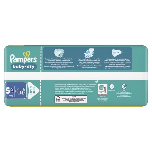 8700216904445 - Pampers Babydry Geant - Couches Bébés Baby-Dry 12-17kg T5+