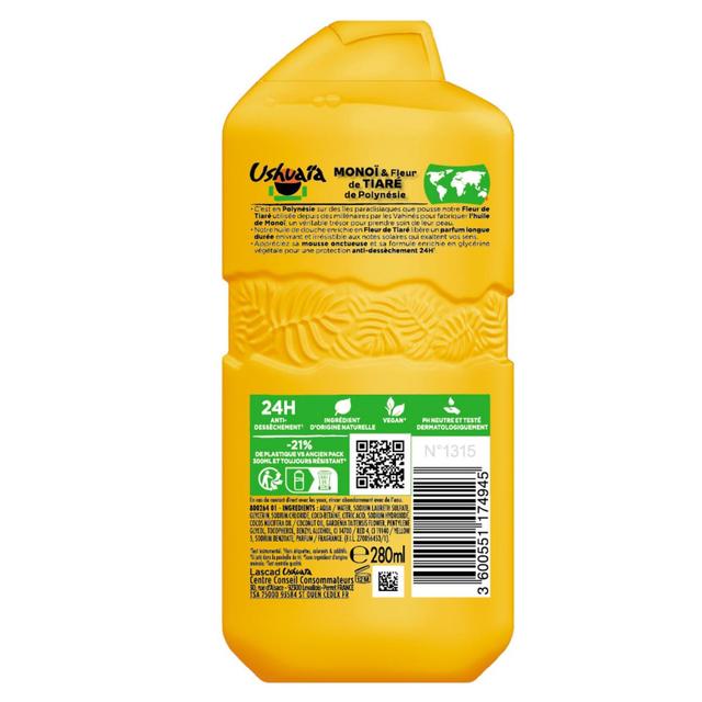 3600551174945 - Ushuaïa - Huile de Douche Monoï et Fleur de Tiaré