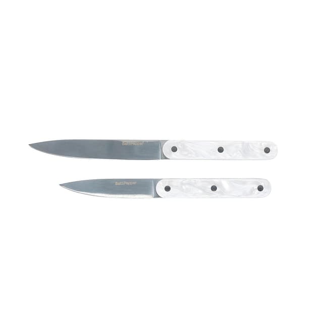 5410595785445 - Collection Chop - Set de couteaux 2 pièces aspect nacré blanc Chop