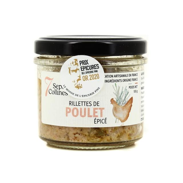 3770014066145 - Sept Collines - Rillettes de poulet épicé - Conserverie Artisanale