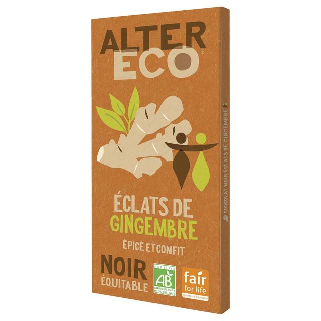 3700214617045 - Alter Eco - Commerce Equitable - Chocolat noir éclats de gingembre 60% Cacao Bio d'Equateur