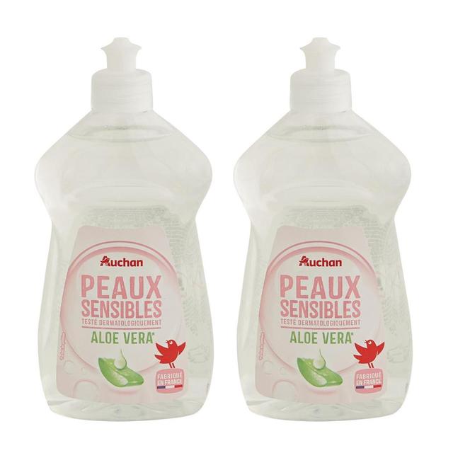 2050000407345 - Auchan - Liquide vaisselle peaux sensibles Aloé Vera
