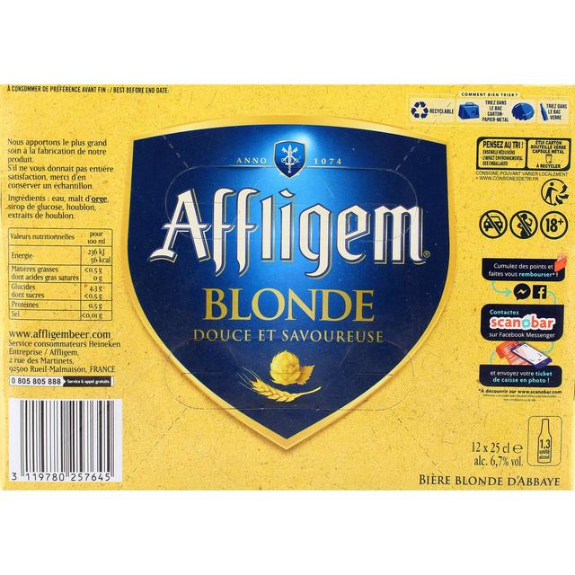 3119780257645 - Affligem - Bière blonde d'Abbaye 6.7°