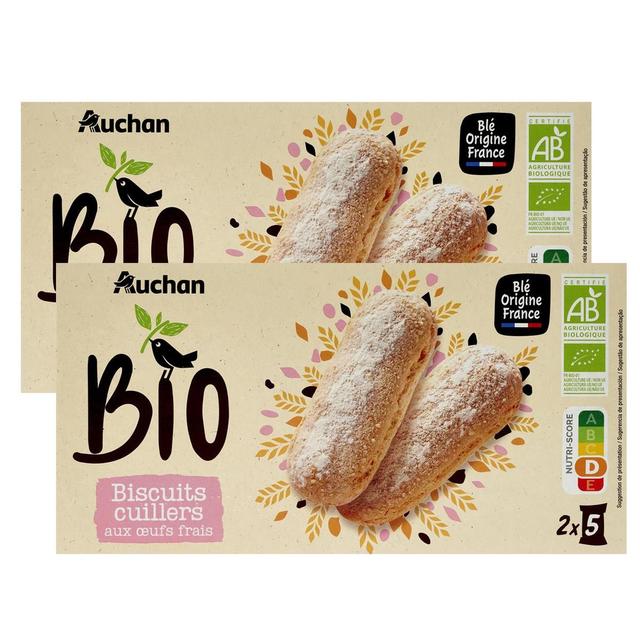 2050000408045 - Auchan BIO - Biscuits cuillers aux oeufs frais bio