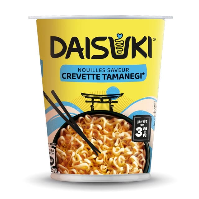 3036815468145 - Daisuki - Nouilles Instantanées saveur crevette Tamanegi Ramen en cup