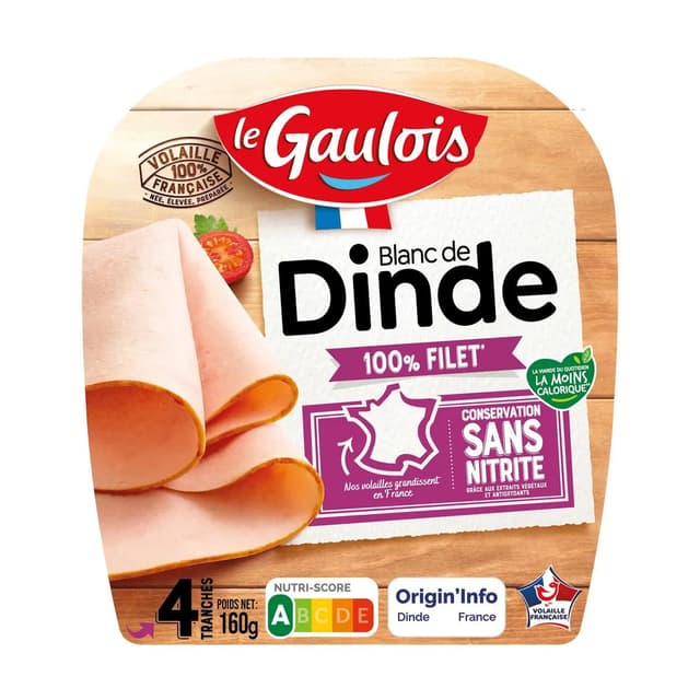3266980018245 - Le Gaulois - Blanc de Dinde 100% Filet Sans Nitrite