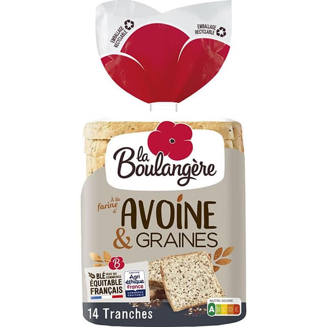 3760049798845 - La Boulangère - Pain de mie avoine et graines