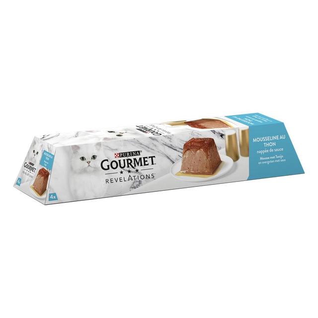 7613287080646 - Purina - Gourmet Révélations - Pots Mousseline Thon nappée de Sauce pour chat