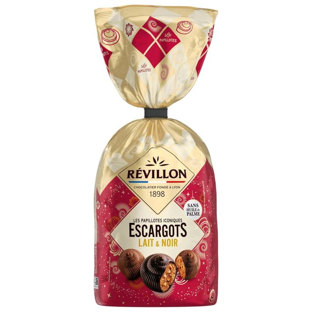 3110846190746 - Révillon - Escargot au chocolat noir et lait assortiment