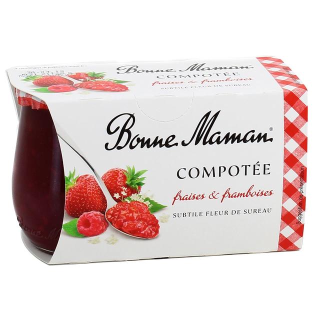 3608580931546 - Bonne Maman - Compotée fraises et framboises fleur de sureau