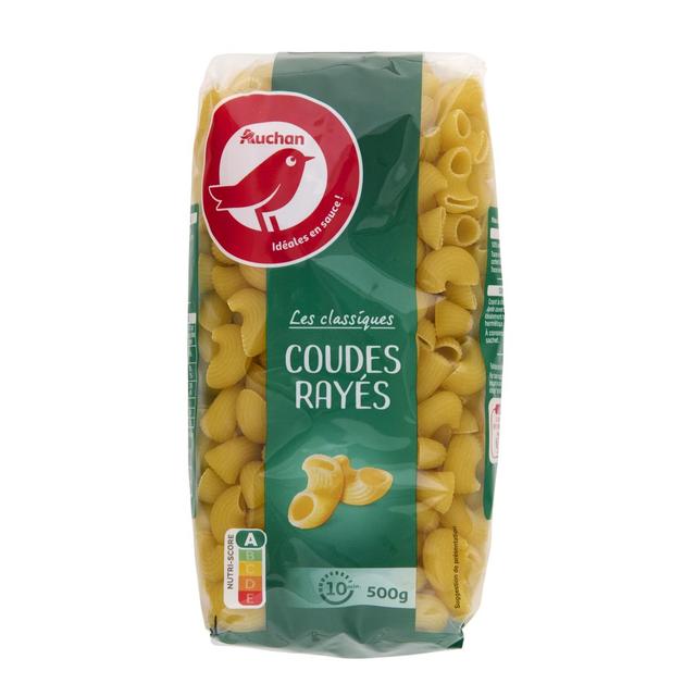 3596710515691 - Auchan - Pâtes Pipe Rigate Coudes rayés