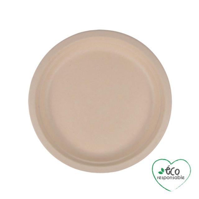 3574380062646 - Homea - Assiette ronde en canne à sucre 18cm naturel