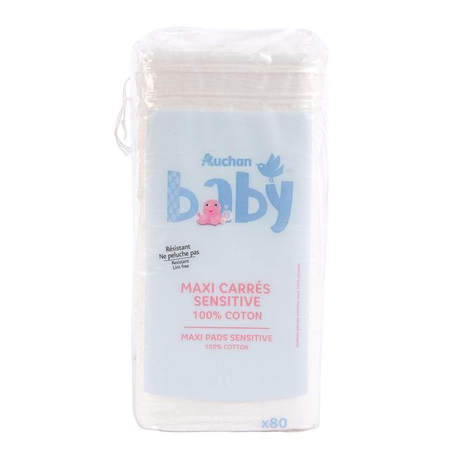 3245678703946 - COSMIA BABY - Maxi carrés coton sensitive 100% coton