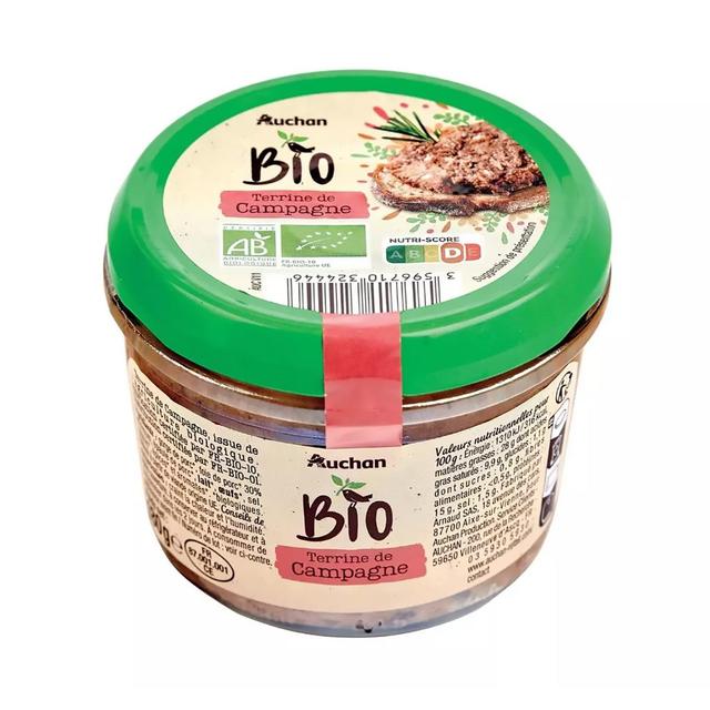 3596710324446 - Auchan BIO - Terrine de campagne Bio
