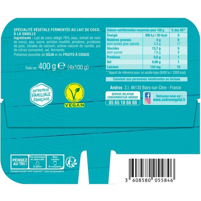 3608580055846 - Andros - Dessert végétal vanille