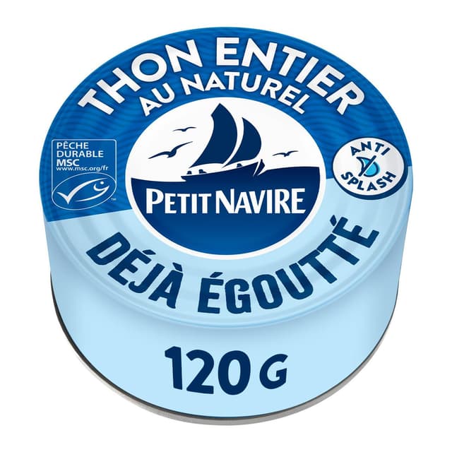 3019089045946 - Petit Navire - Thon entier naturel MSC déjà égoutté