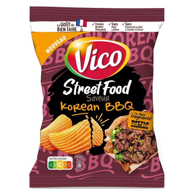 3336972507146 - Vico - Chips Ondulees Saveur korean BBQ