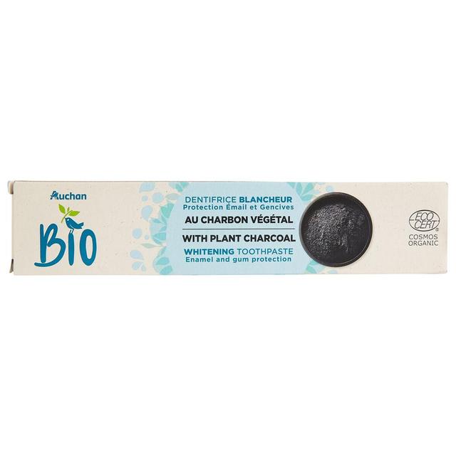 3245678127346 - Auchan BIO - Dentifrice blancheur au charbon végétal
