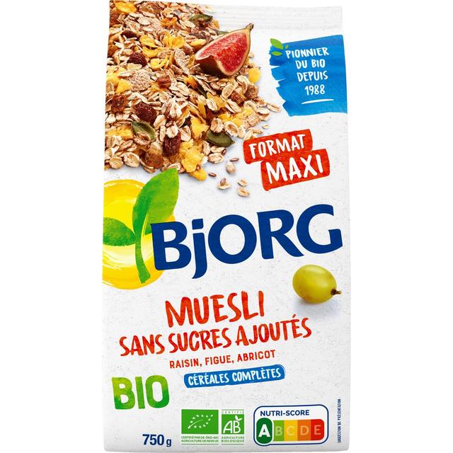 3229820797946 - Bjorg - Muesli Raisin Figue Abricot Sans Sucre Ajoutés Bio