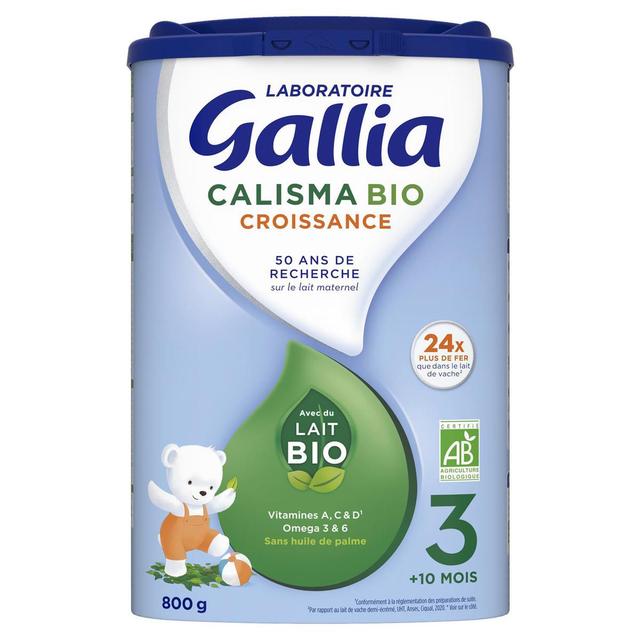 3041091478146 - Laboratoire Gallia - Lait de Croissance Calisma Bio 3ème âge en Poudre Bébé Dès 10 Mois