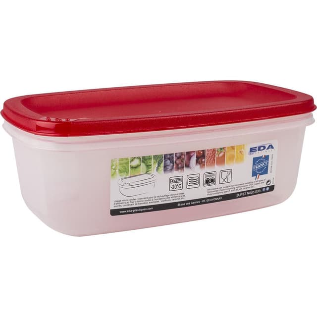 3086960238339 - Eda - Boite hermétique rectangulaire cerise