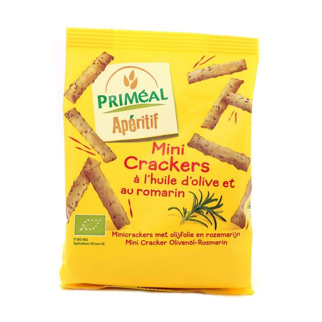 3380380068546 - Priméal - Mini Crackers Bio à l'huile d'olive et Romarin