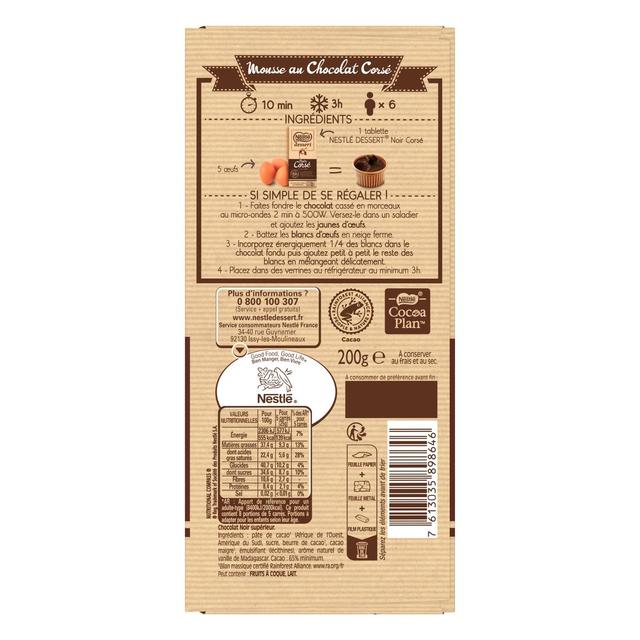 7613035898646 - Nestlé Dessert - Chocolat pâtissier noir corsé