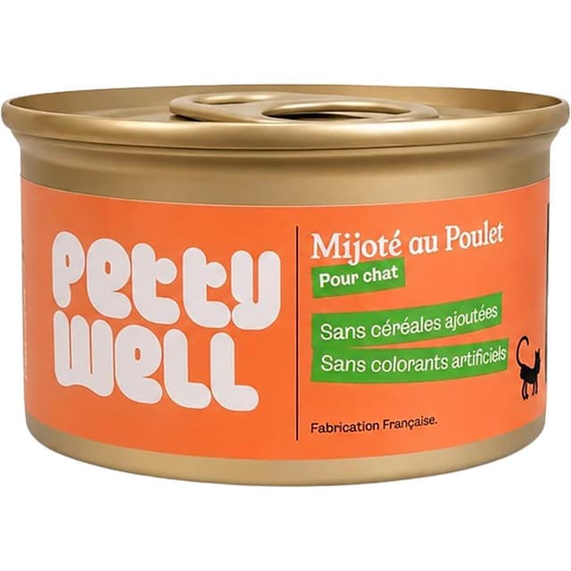 3770015318946 - Petty Well - Boîte Pâtée Poulet Dinde sans céréale pour Chat