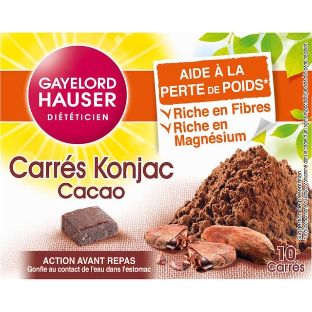 3229820189246 - Gayelord Hauser - 10 Carrés Konjac Cacao Transit