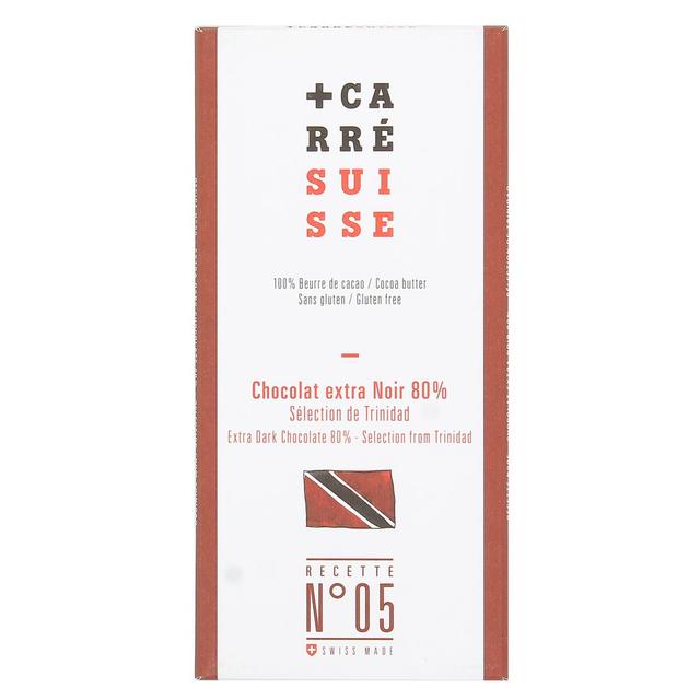 3760231780047 - Carré Suisse - Chocolat extra Noir 80% - Sélection de Trinidad- N°05