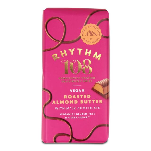 7640155340847 - Rhythm 108 - Tablette Chocolat au Lait Fourrée au Beurre d'Amande Bio