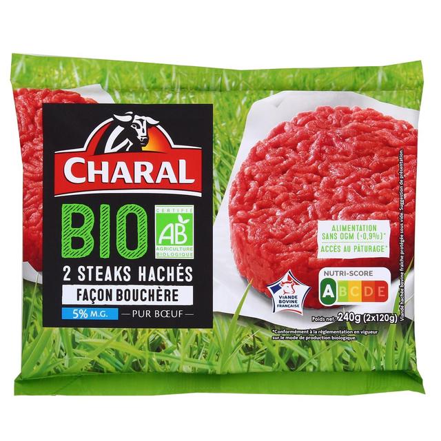 3181238951047 - Charal - Steaks Hachés Bio 5%MG Façon Bouchère