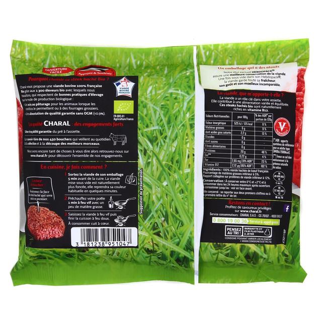 3181238951047 - Charal - Steaks Hachés Bio 5%MG Façon Bouchère