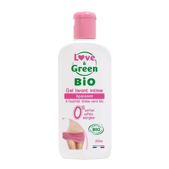 3700668701147 - Love & Green - Gel lavant intime apaisant à l'extrait d'aloe vera bio