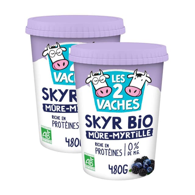 3661344723412 - Les 2 Vaches - Skyr Bio Mûres Myrtilles