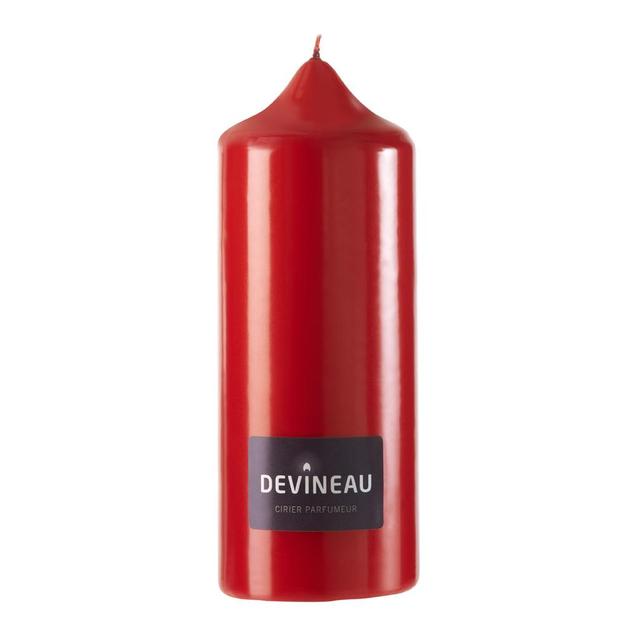 3065876154247 - Devineau - Bougie cylindrique laquée rouge grenat