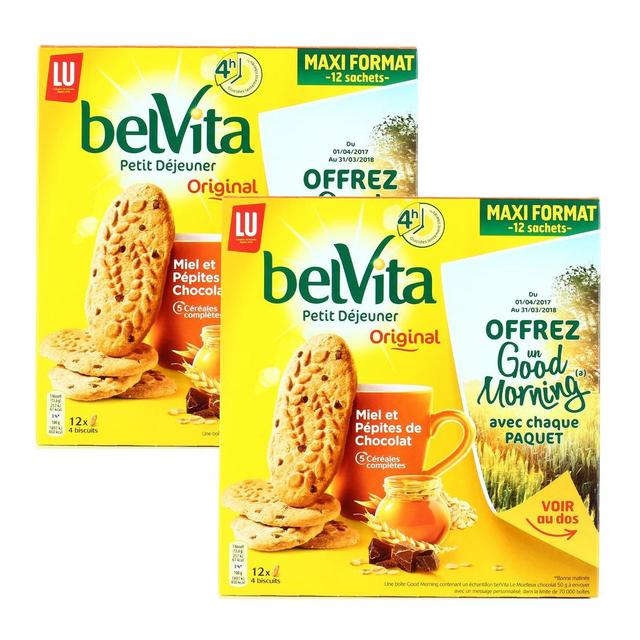 2050000368547 - Belvita - Biscuits petit-déjeuner miel et pépites de chocolat