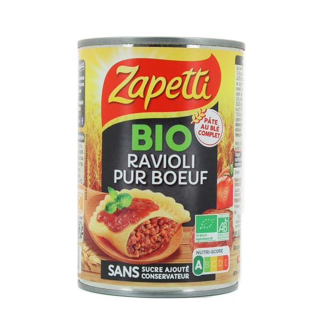 3021690029147 - Zapetti - Ravioli Pur Boeuf Bio