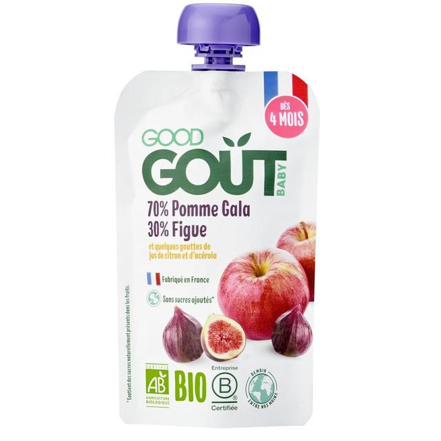 3760269310148 - Good Goût - Pomme Figue Bio Gourde Bébé Dès 4 mois