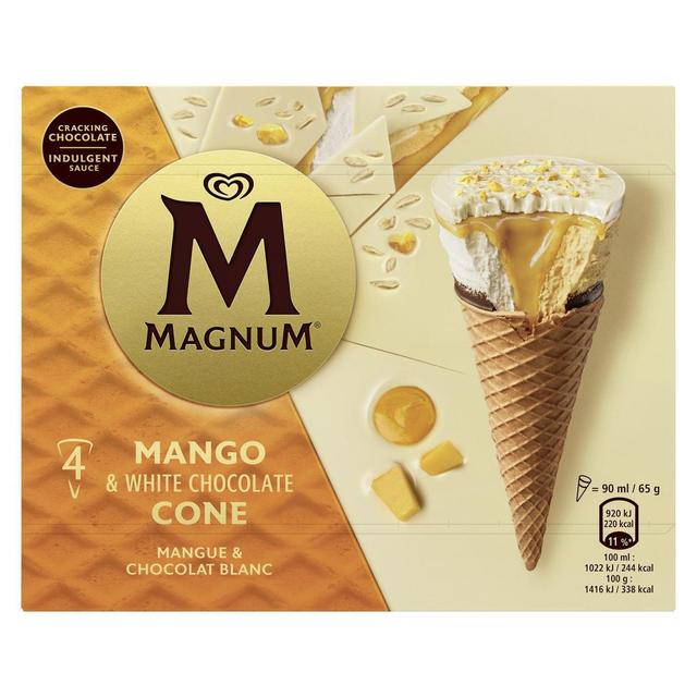 8711327681248 - Magnum - Cônes chocolat blanc et mangue